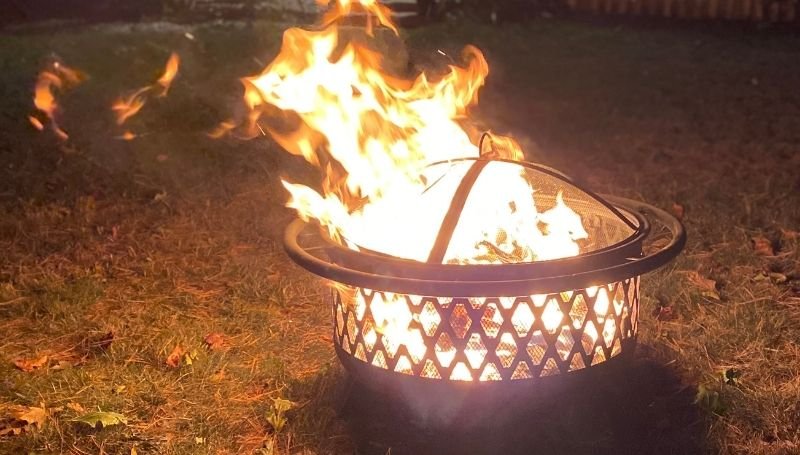 bonfire in the backyard