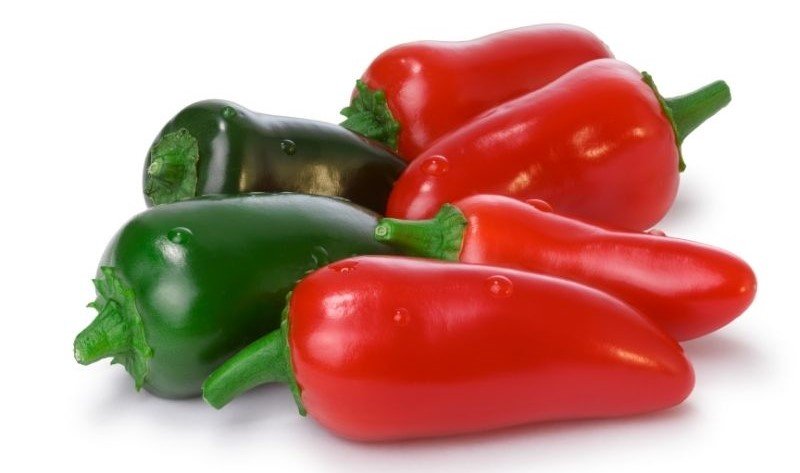 red and green jalapenos