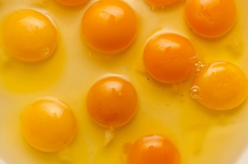 different egg yolks