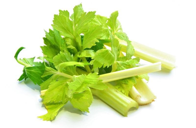 celery leaves and stalks
